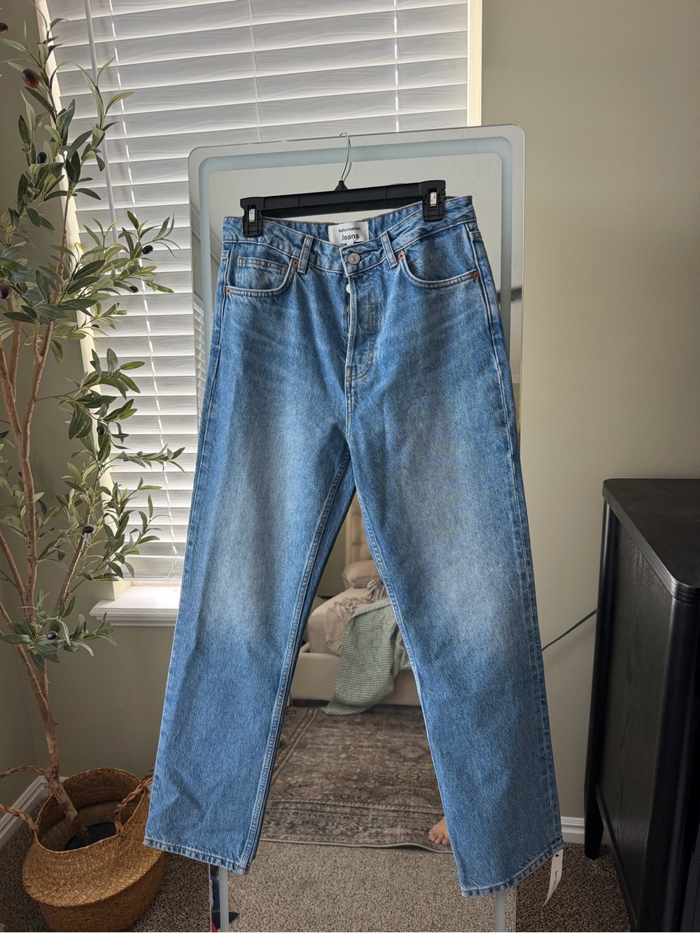 Reformation Cynthia High Rise Straight Jeans